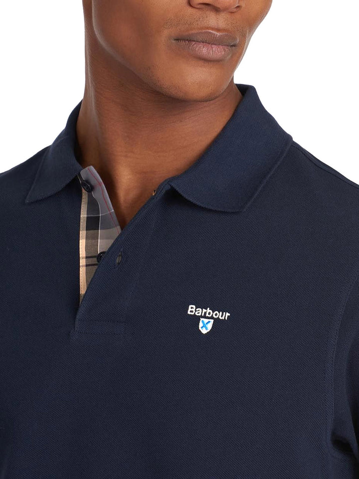 TARTAN PIQUE POLO Barbour Polo Uomo Mml0012 Blu