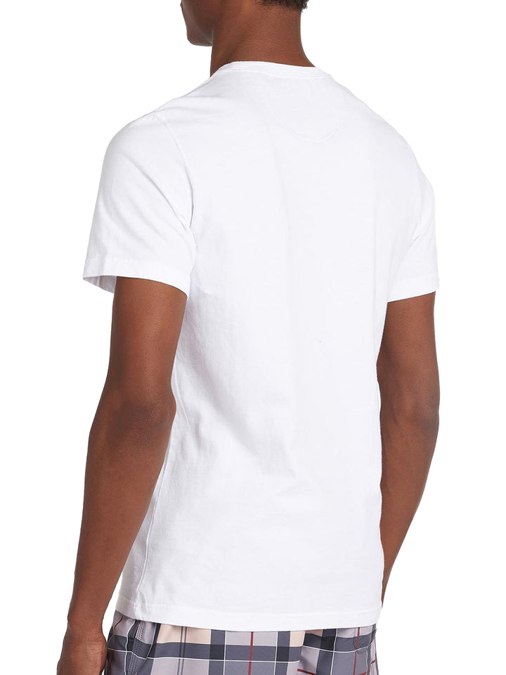 TARTAN SPORTS TEE Barbour T-shirt Uomo Mts0670 Bianco