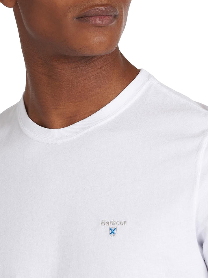 TARTAN SPORTS TEE Barbour T-shirt Uomo Mts0670 Bianco