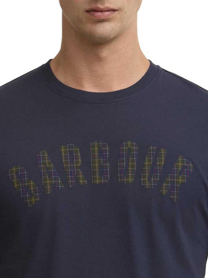 BERWICK TARTAN T-SHIRT Barbour T-shirt Uomo Mts1562 Blu