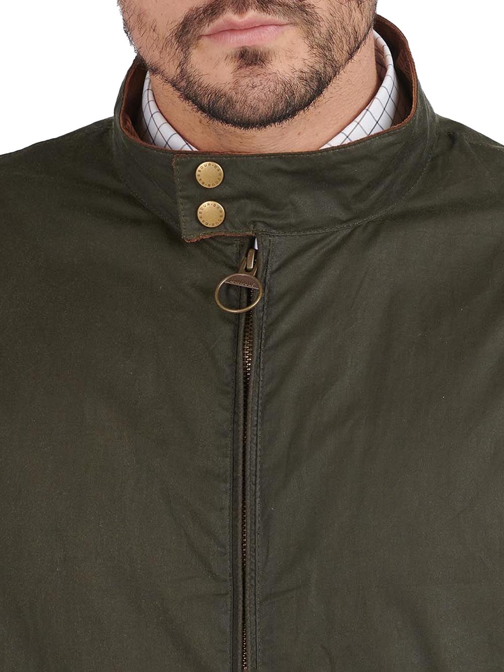 LIGHTWEIGHT ROYSTON WAX Barbour Giubbino Uomo Mwx1350 Verde oliva