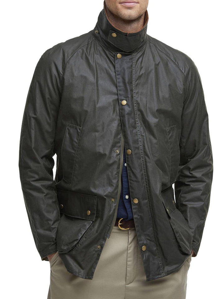 LIGHTWEIGHT ASHBY WAX Barbour Giubbino Uomo Mwx1377 Verde oliva
