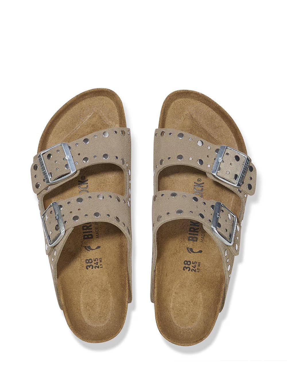arizona rivet border Birkenstock Ciabatta Donna 1029390 Taupe