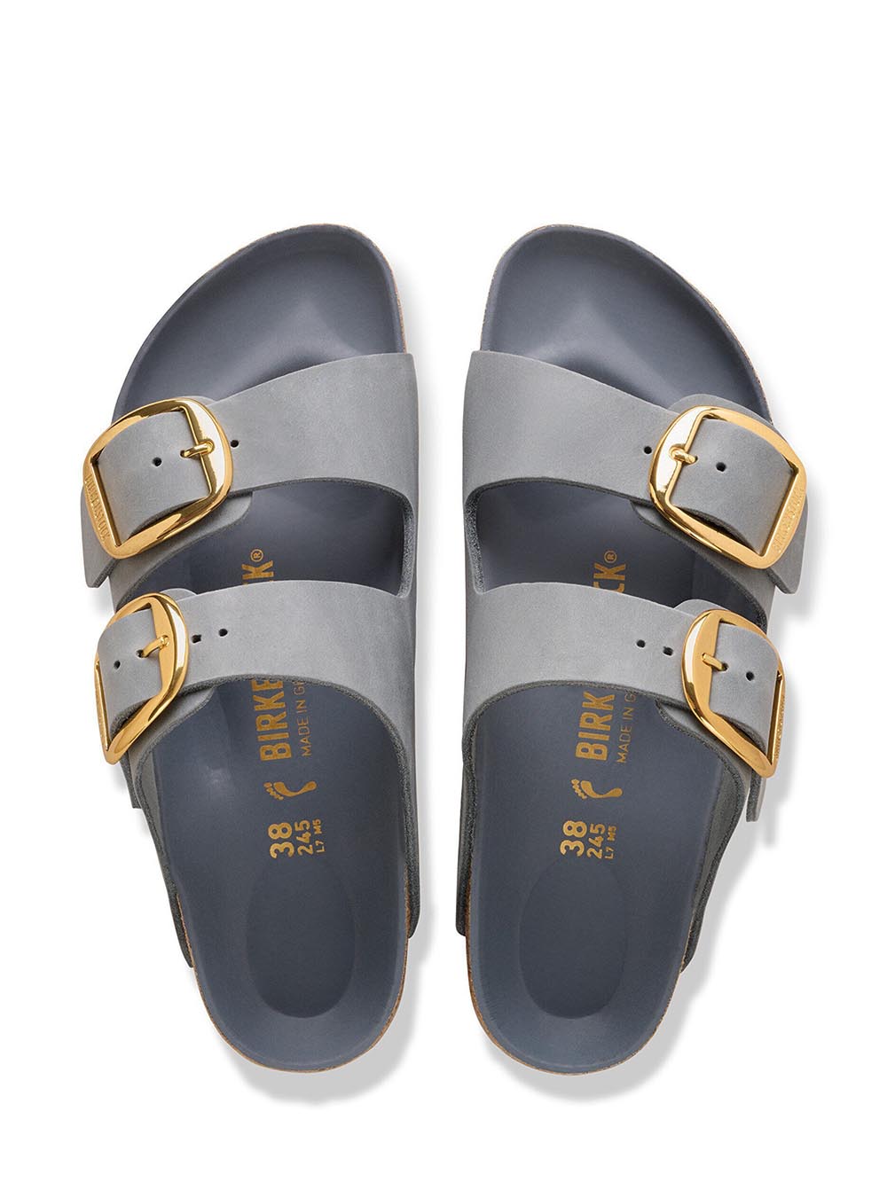 arizona big buckle Birkenstock Ciabatta Donna 1032071 Grigio