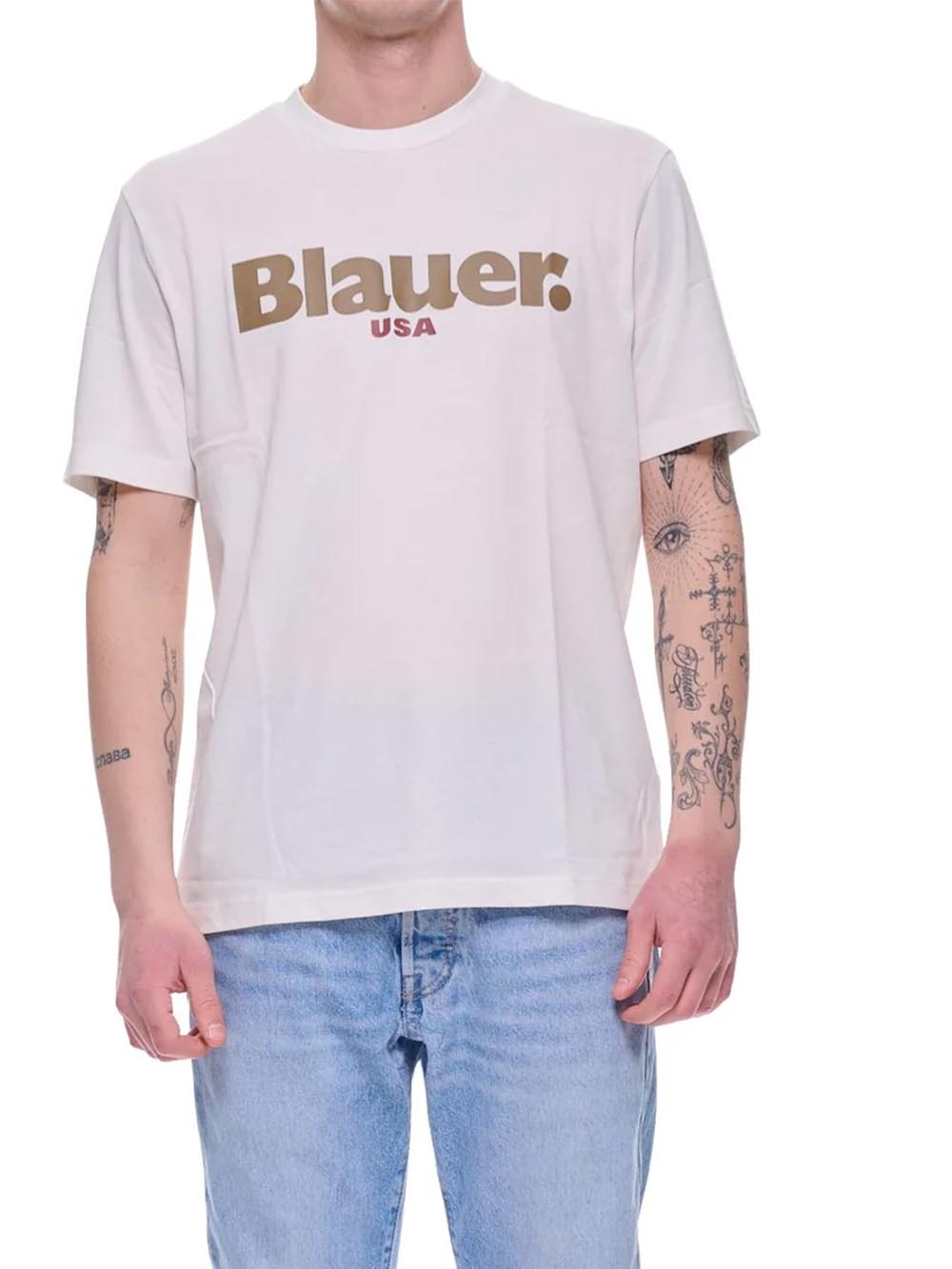 Blauer T-shirt Uomo 26sbluh02299 007439 Panna