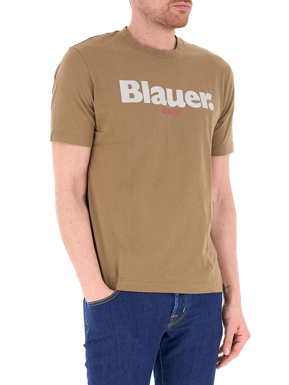 ERNST Blauer T-shirt Uomo 26sbluh02299 007439 Nocciola