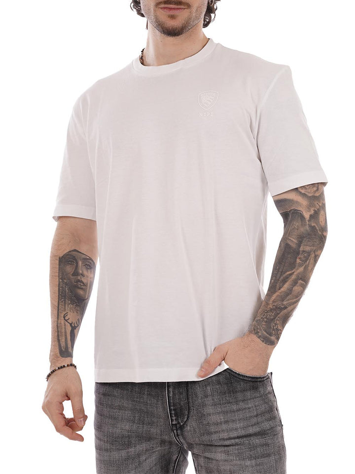 EUTAW Blauer T-shirt Uomo 26sbluh02302 007439 Bianco