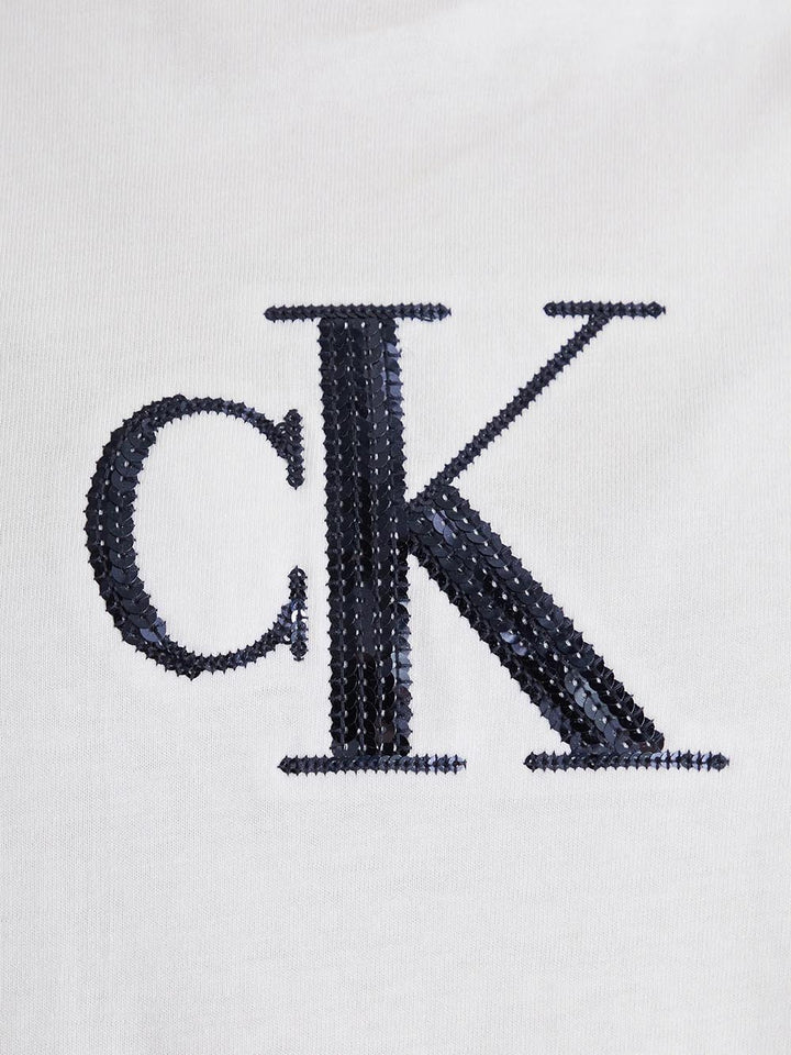 Calvin Klein Jeans T-shirt Donna Lv044e215g Bianco