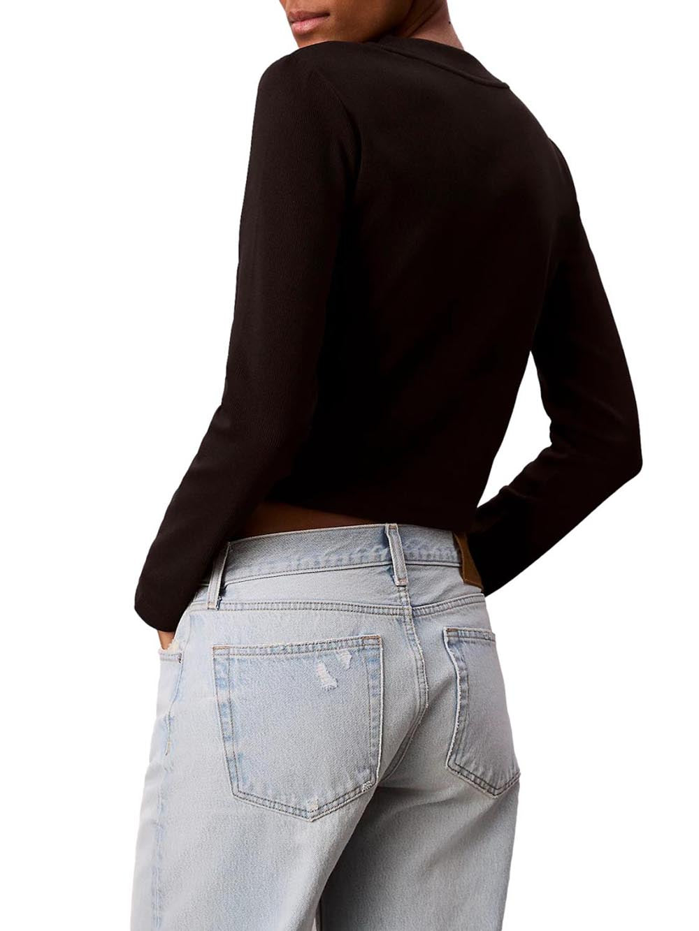 Calvin Klein Jeans T-shirt Donna Lv047a803g Nero