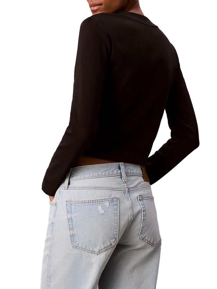 Calvin Klein Jeans T-shirt Donna Lv047a803g Nero