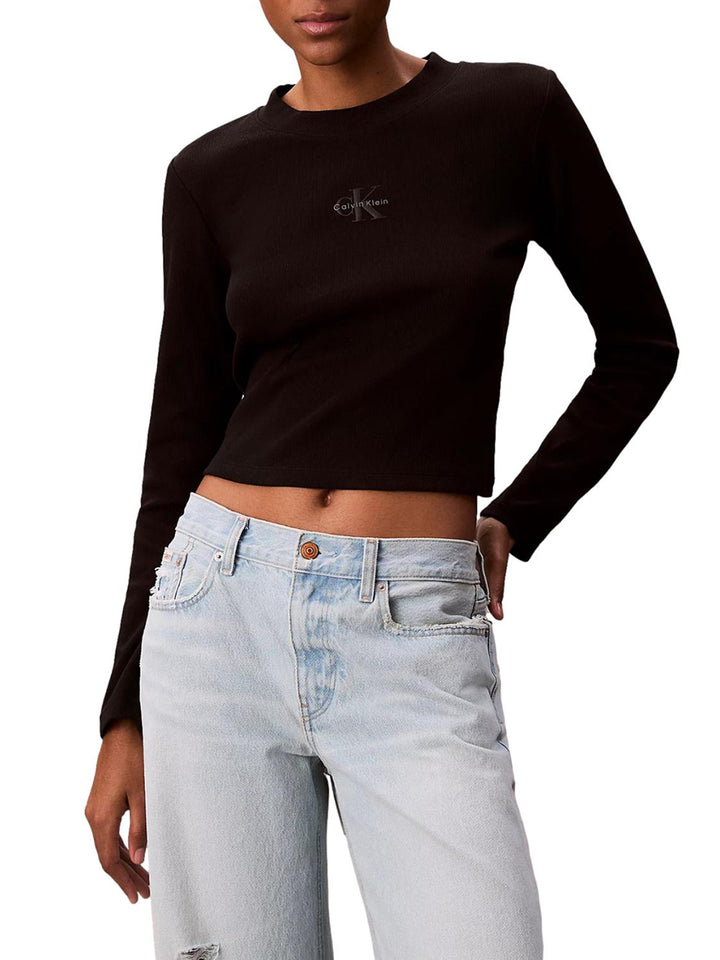 Calvin Klein Jeans T-shirt Donna Lv047a803g Nero