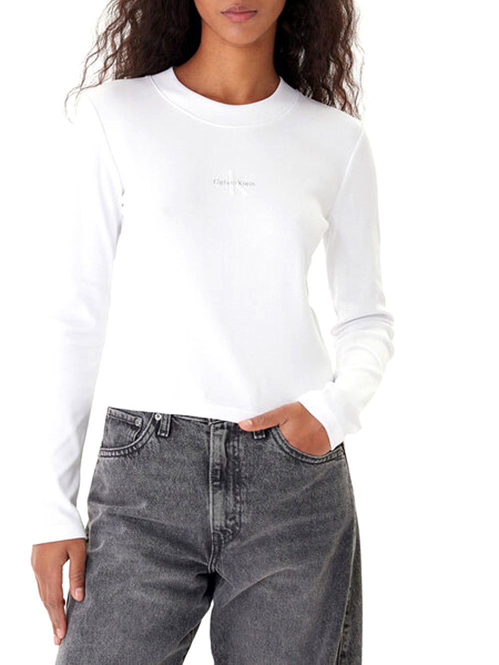 Calvin Klein Jeans T-shirt Donna Lv047a803g Bianco