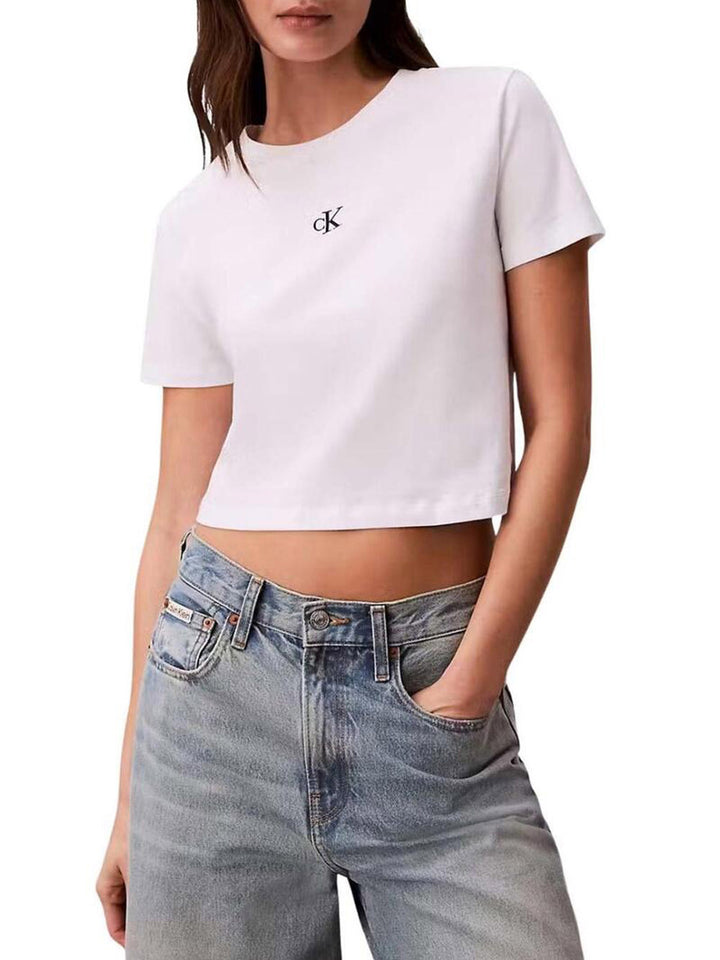Calvin Klein Jeans T-shirt Donna Lv047ab213 Bianco