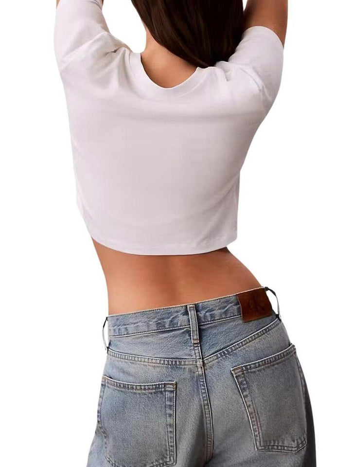 Calvin Klein Jeans T-shirt Donna Lv047ab213 Bianco
