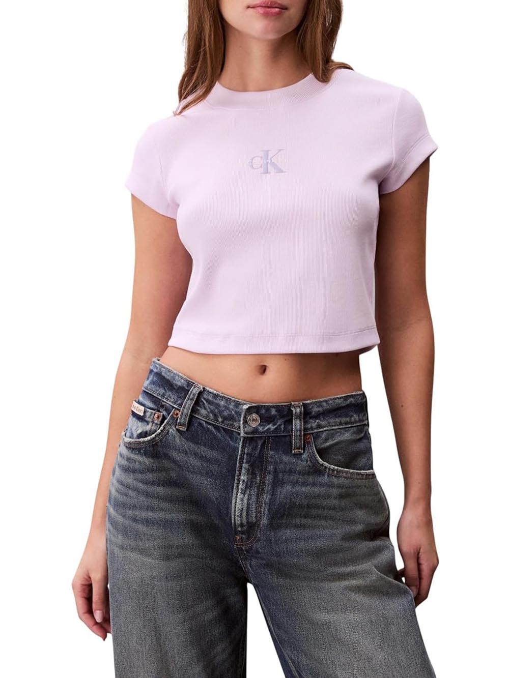 Calvin Klein Jeans T-shirt Donna Lv047ab802 Lilla