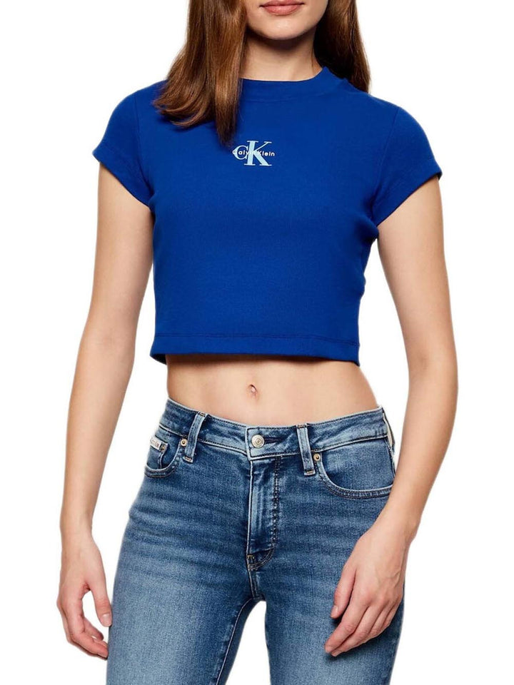 Calvin Klein Jeans T-shirt Donna Lv047ab802 Bluette