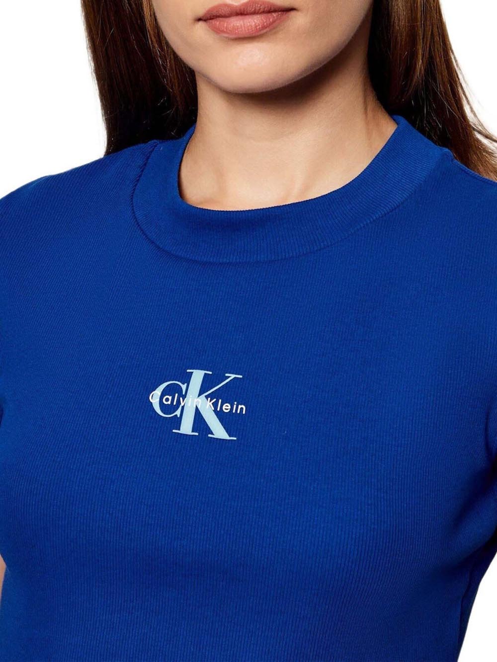 Calvin Klein Jeans T-shirt Donna Lv047ab802 Bluette
