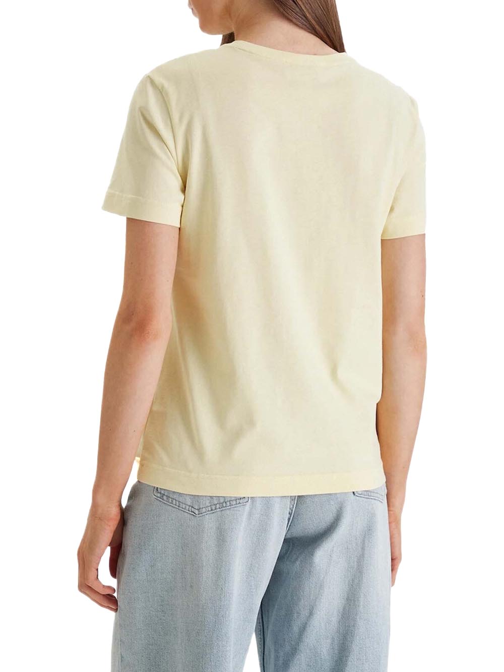 Calvin Klein Jeans T-shirt Donna Lv047b224g Vaniglia
