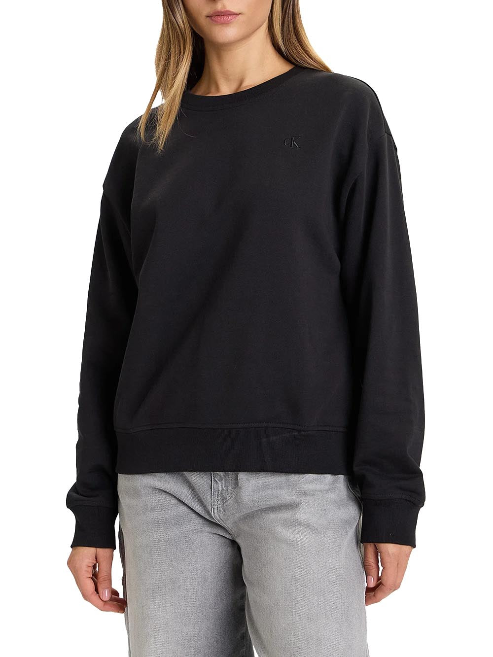 Calvin Klein Jeans Felpa Donna Lv047b236g Nero