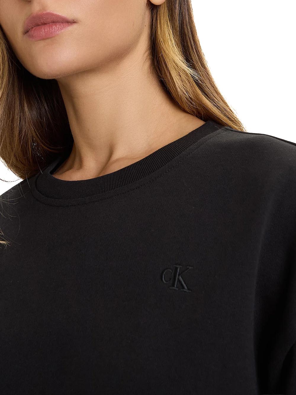 Calvin Klein Jeans Felpa Donna Lv047b236g Nero