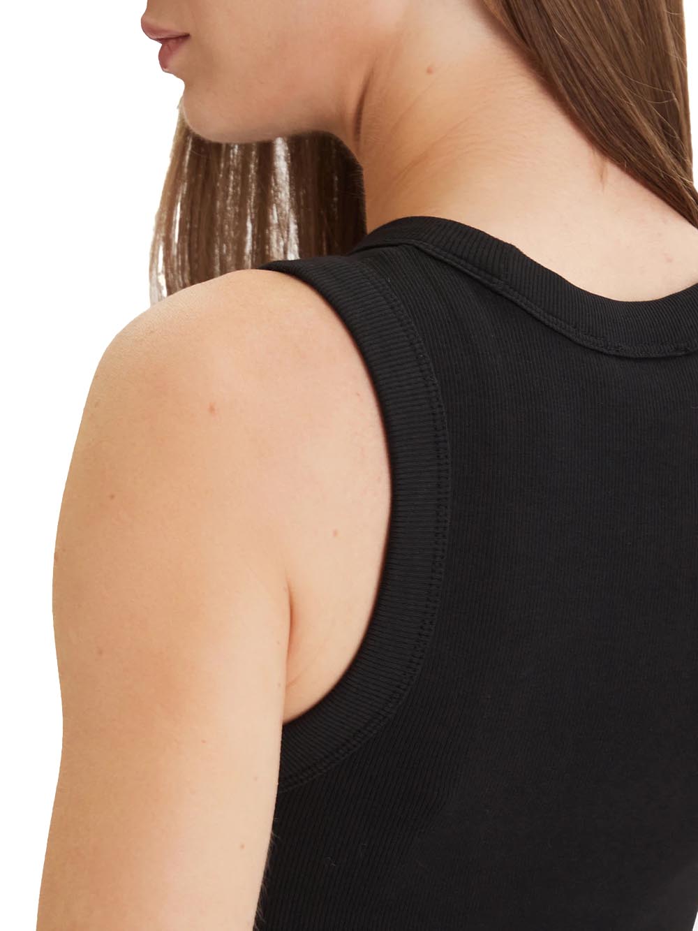 sl monogram rib tank Calvin Klein Jeans Top Donna Lv047e200g Nero