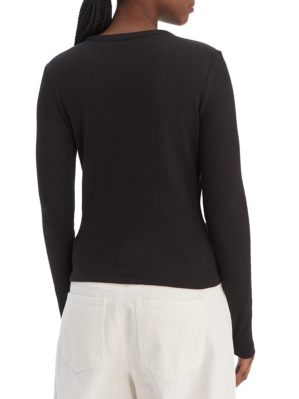 Calvin Klein Jeans T-shirt Donna Lv047e205g Nero