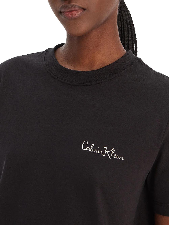 Calvin Klein Jeans T-shirt Donna Lv047e809g Nero