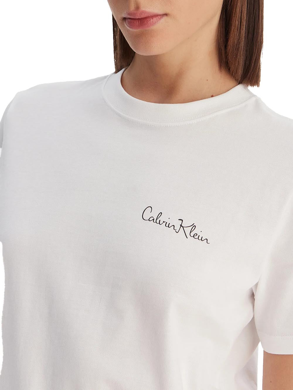 Calvin Klein Jeans T-shirt Donna Lv047e809g Bianco