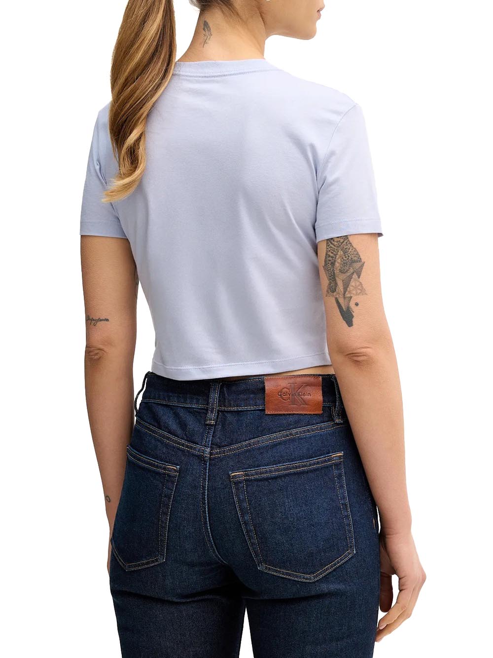 Calvin Klein Jeans T-shirt Donna Lv047e823g Celeste