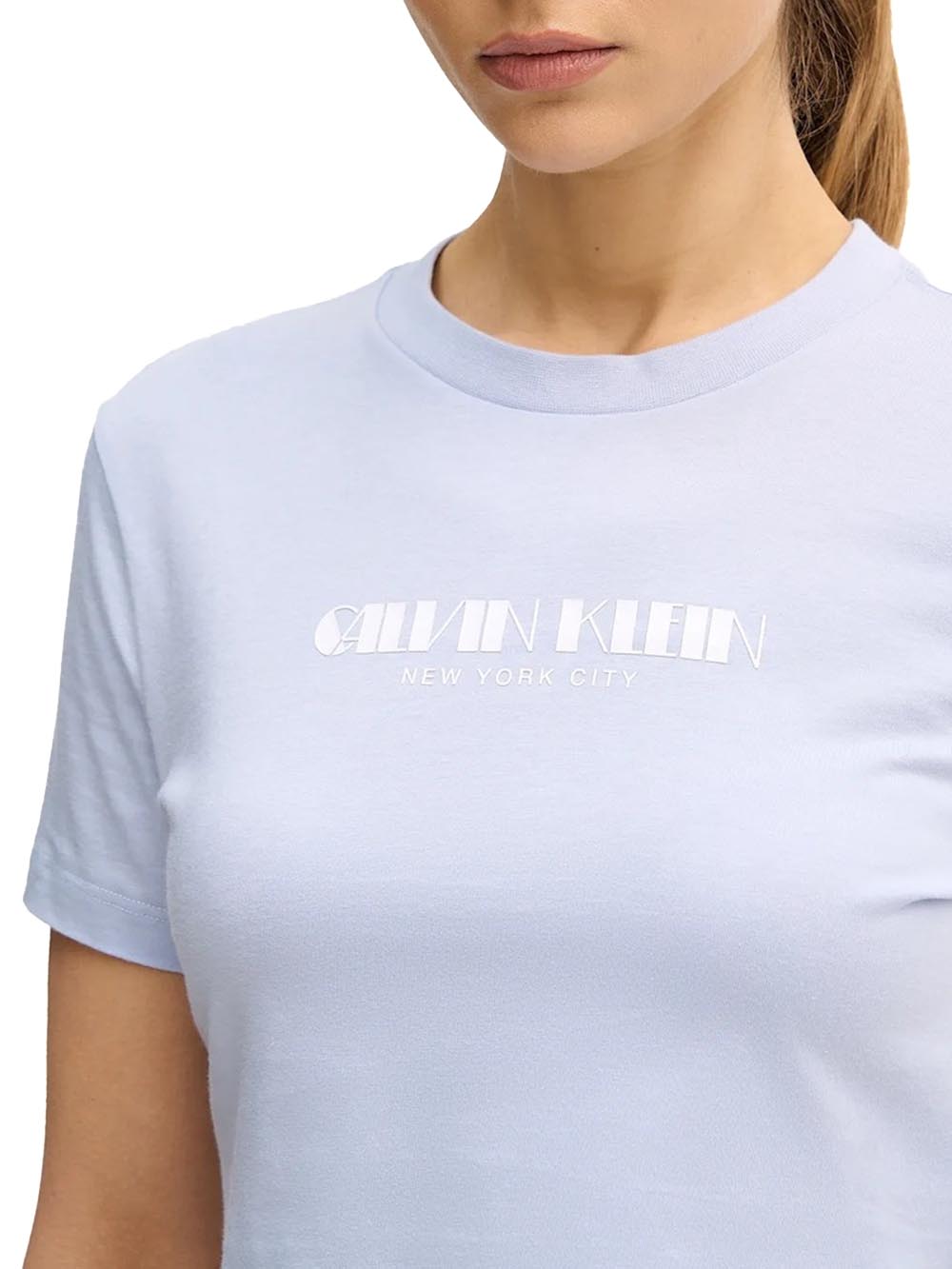 Calvin Klein Jeans T-shirt Donna Lv047e823g Celeste