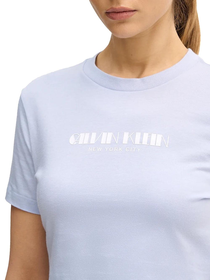 Calvin Klein Jeans T-shirt Donna Lv047e823g Celeste