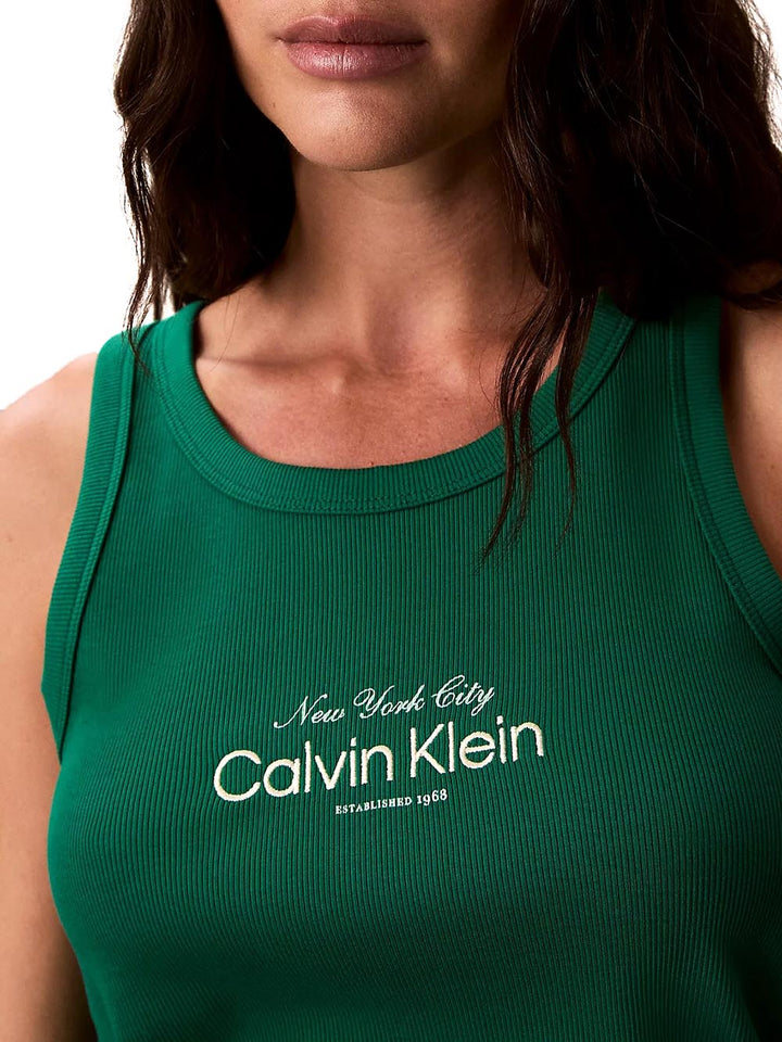 Calvin Klein Jeans Canotta Donna Lv047f816g Verde
