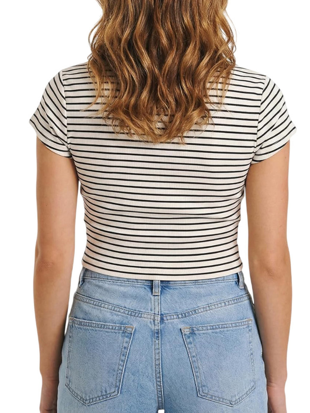 Calvin Klein Jeans T-shirt Donna Lv047f833g Bianco/nero