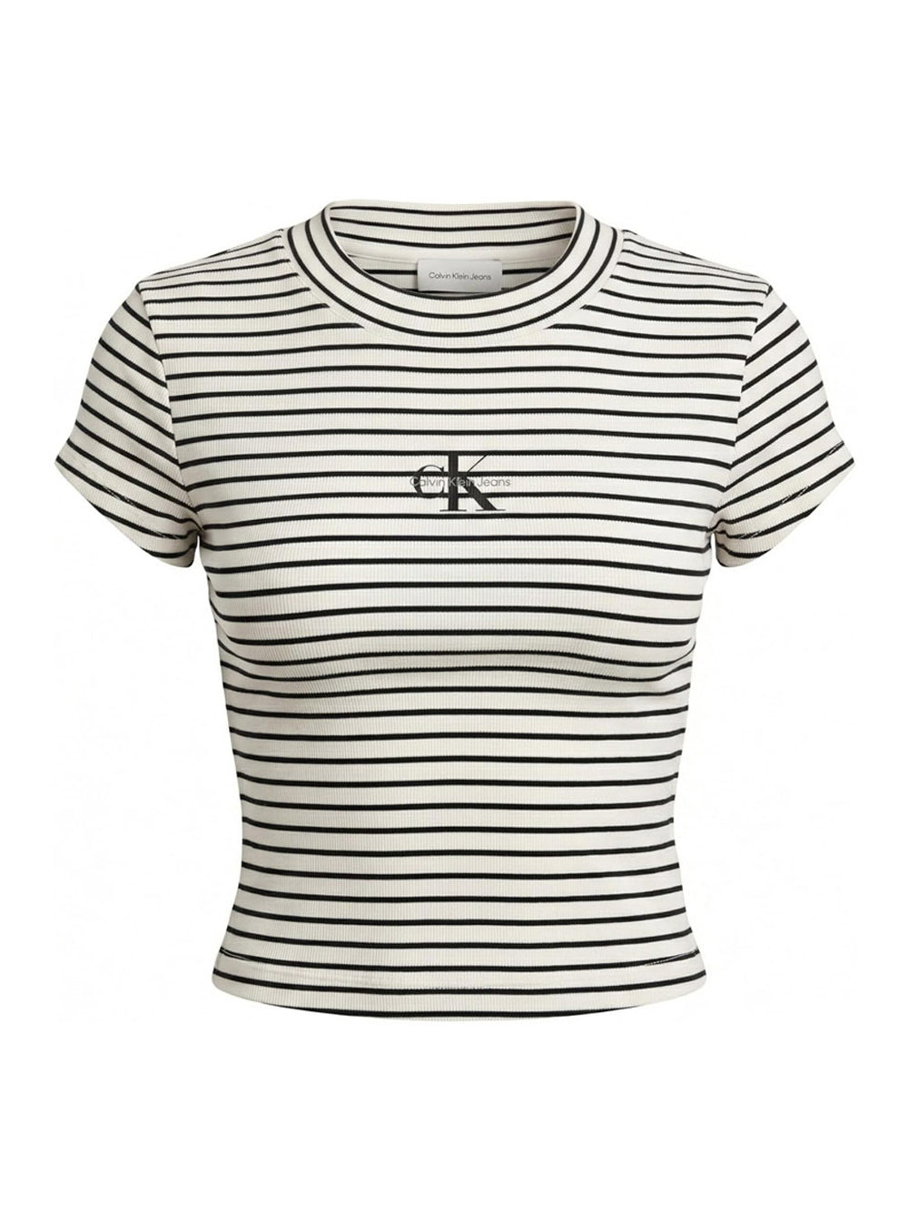 Calvin Klein Jeans T-shirt Donna Lv047f833g Bianco/nero