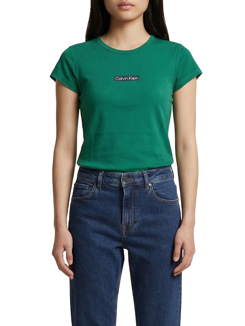 Calvin Klein Jeans T-shirt Donna Lv047f842g Verde