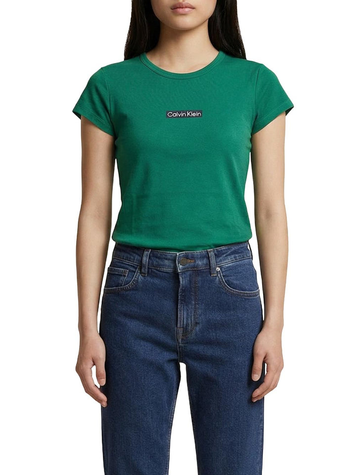 Calvin Klein Jeans T-shirt Donna Lv047f842g Verde