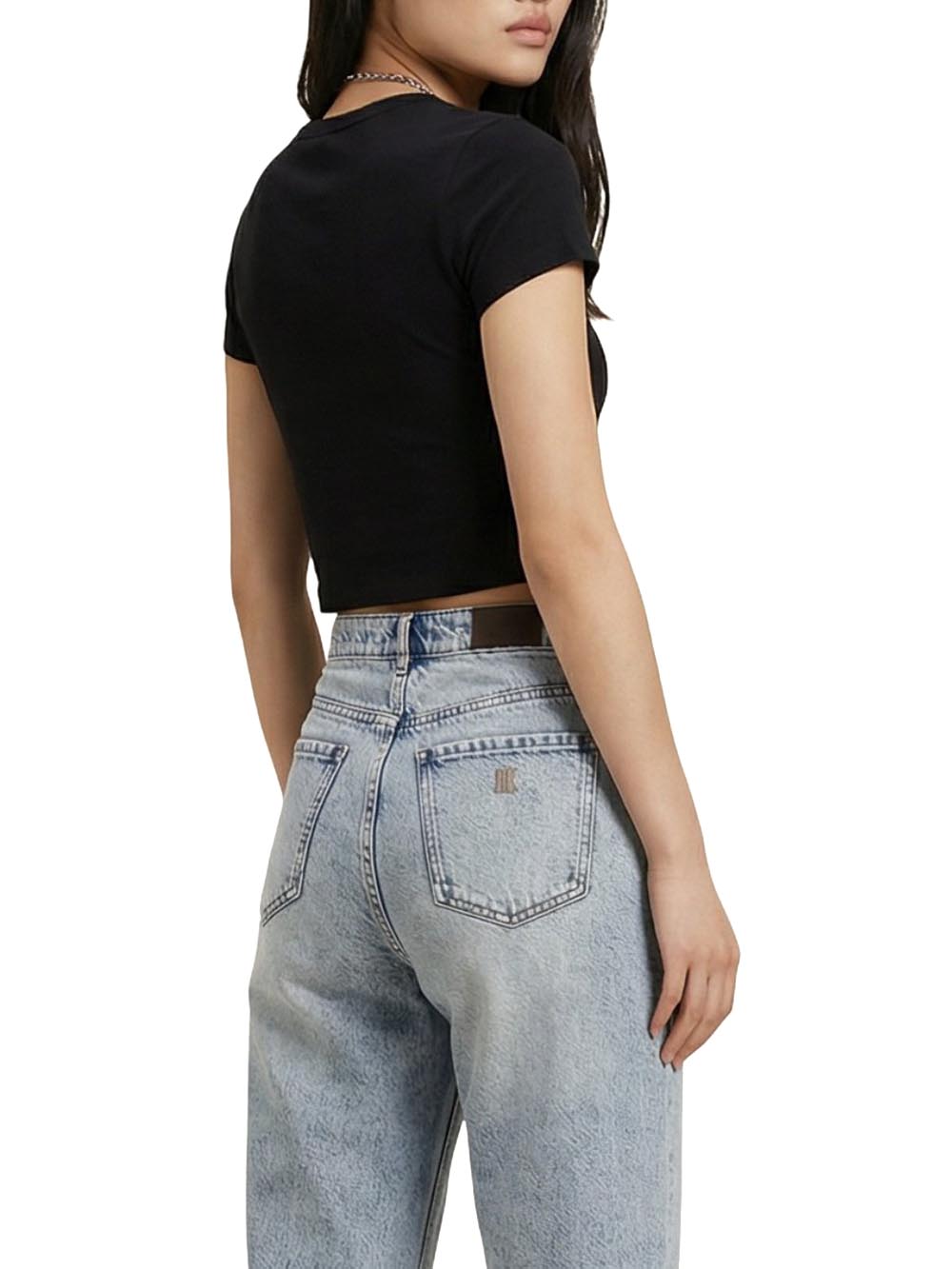 Calvin Klein Jeans T-shirt Donna Lv047f842g Nero