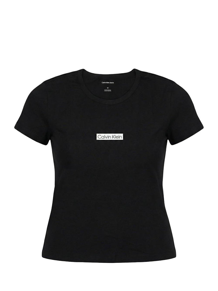 Calvin Klein Jeans T-shirt Donna Lv047f842g Nero