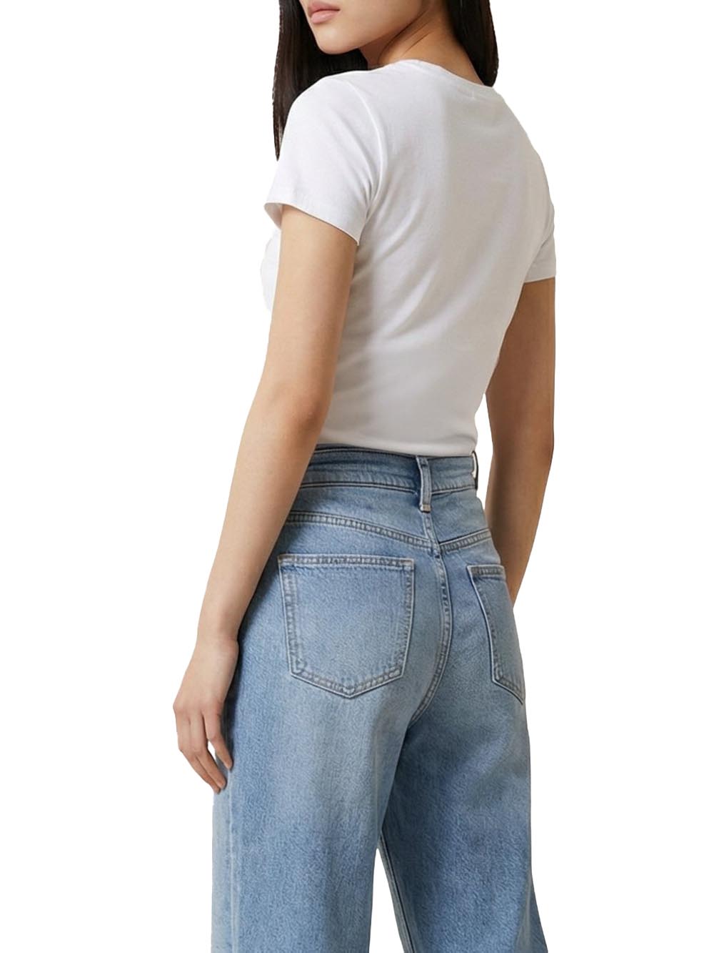 Calvin Klein Jeans T-shirt Donna Lv047f842g Bianco
