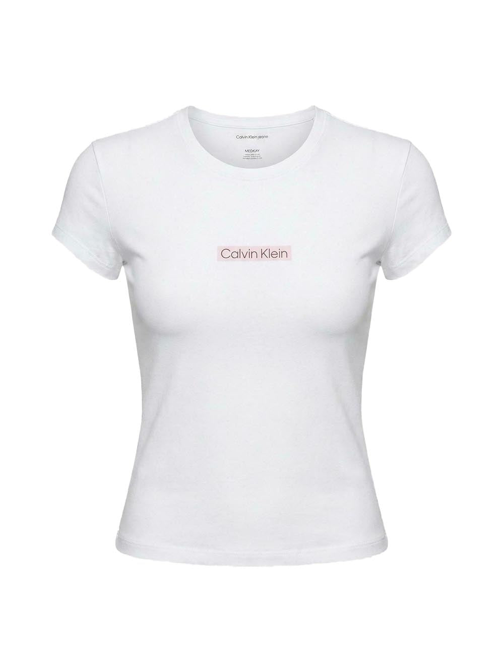 Calvin Klein Jeans T-shirt Donna Lv047f842g Bianco