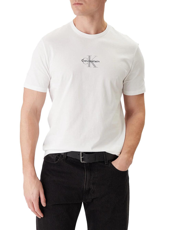 Calvin Klein Jeans T-shirt Uomo Lv04rb866g Bianco