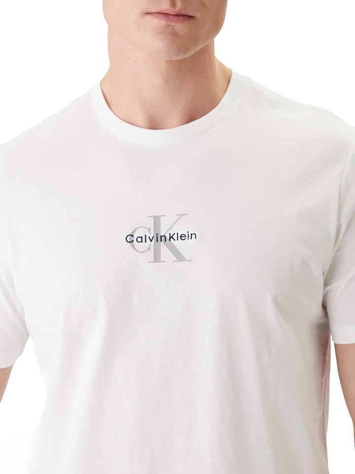 Calvin Klein Jeans T-shirt Uomo Lv04rb866g Bianco