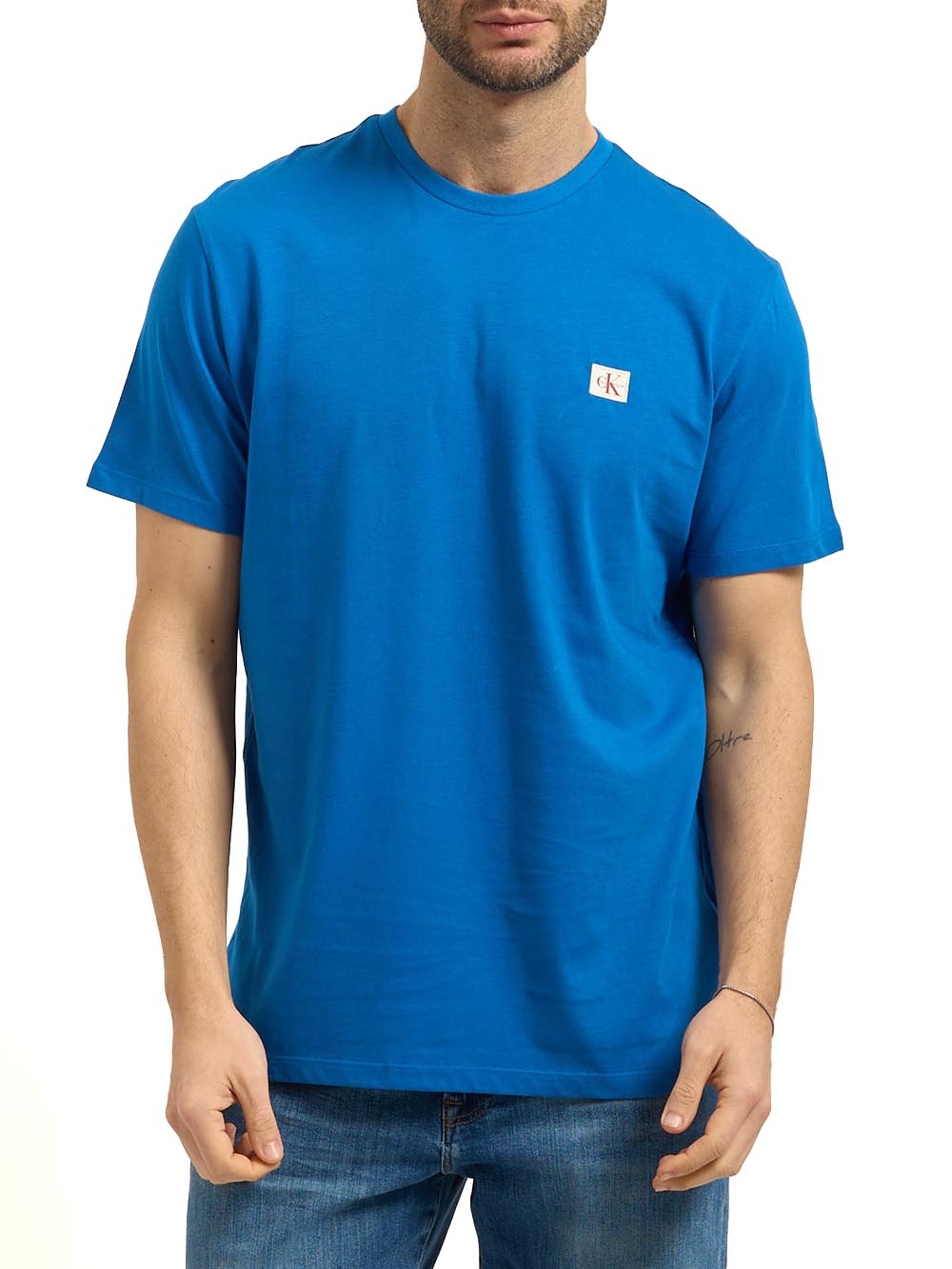 ss badge 30s jersey Calvin Klein Jeans T-shirt Uomo Lv04rc272g Bluette