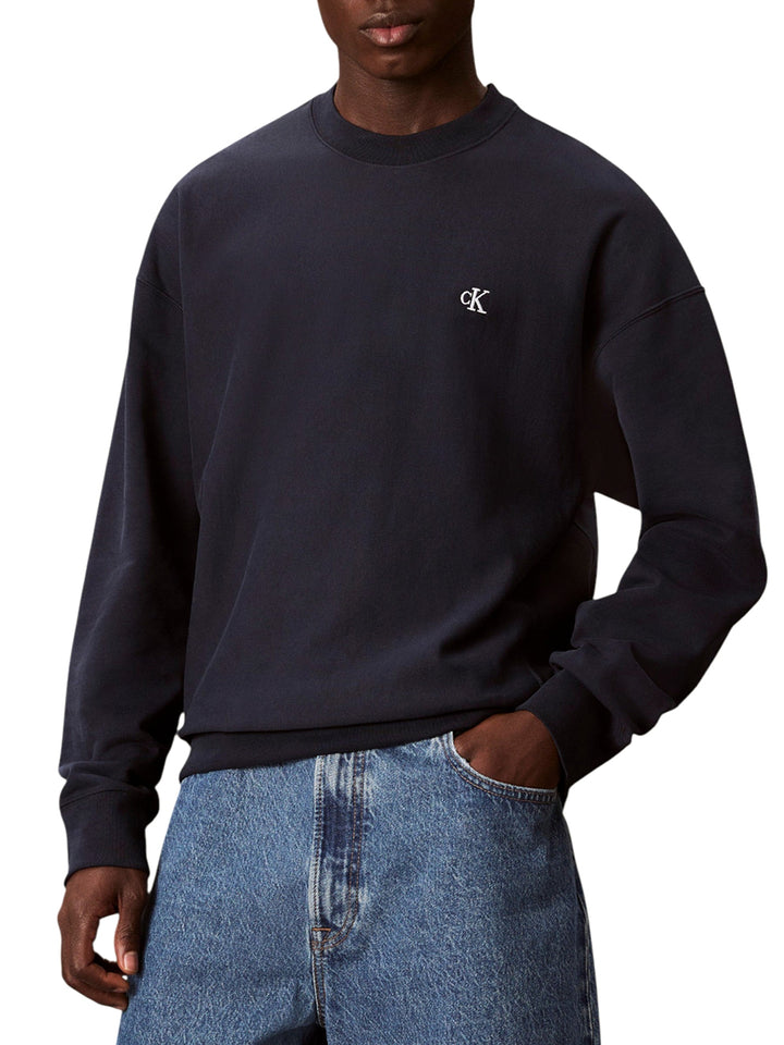 Calvin Klein Jeans Felpa Uomo Lv04rc277g Blu