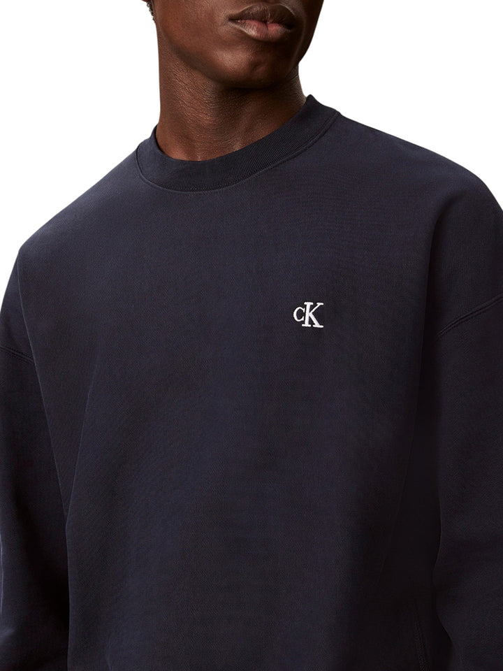 Calvin Klein Jeans Felpa Uomo Lv04rc277g Blu