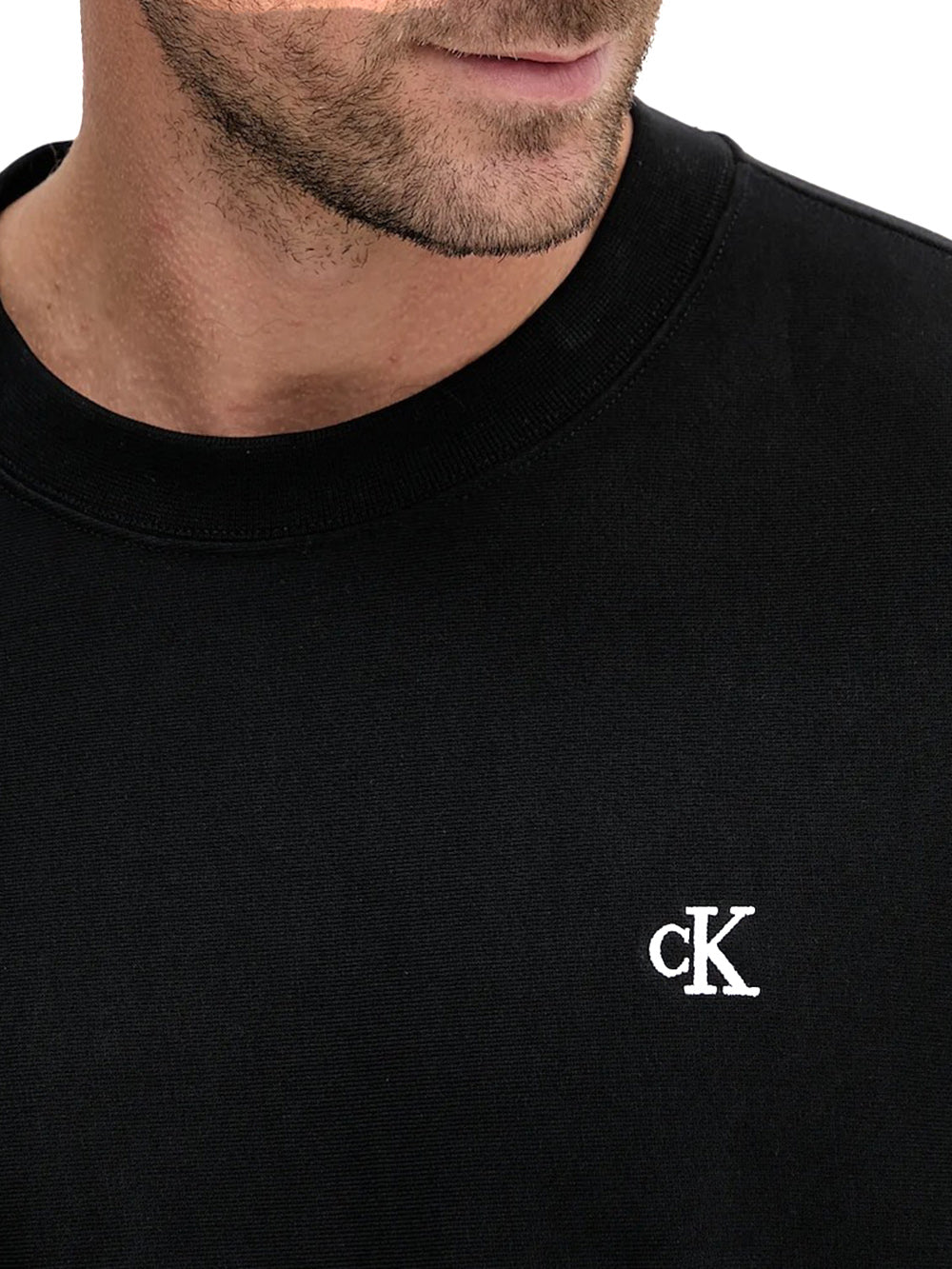 Calvin Klein Jeans Felpa Uomo Lv04rc277g Nero
