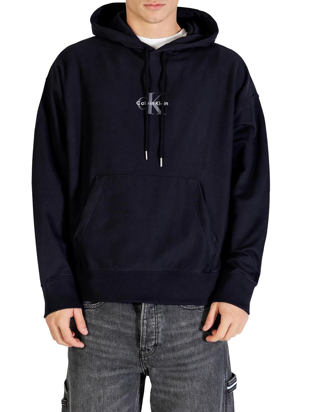 Calvin Klein Jeans Felpa Uomo Lv04rc281g Blu