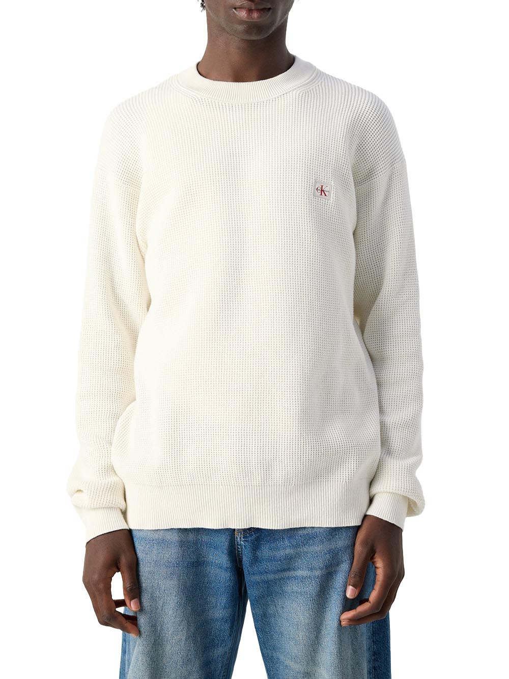 Calvin Klein Jeans Maglia Uomo Lv04rd313g Panna