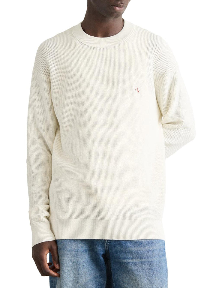 Calvin Klein Jeans Maglia Uomo Lv04rd313g Panna