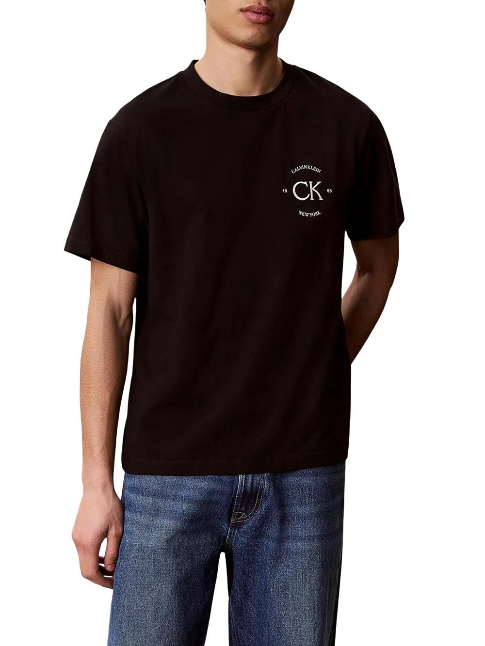 Calvin Klein Jeans T-shirt Uomo Lv04re825g Nero